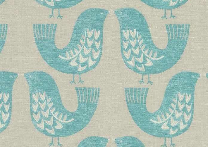 Scandi Birds, Aqua - Made to Measure Curtains - Image 8